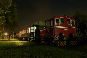 Mondscheinfahrt auf dem Bahnhof Neetze