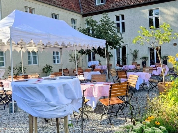 Terrasse Bergschreiberamt am Mühlenfließ