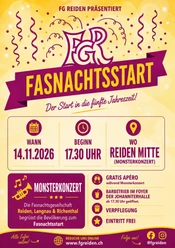 Flyer Fasnachtsstart Reiden – 14. November 2026