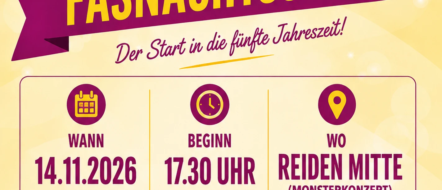 Flyer Fasnachtsstart Reiden – 14. November 2026 Flyer Fasnachtsstart Reiden – 14. November 2026