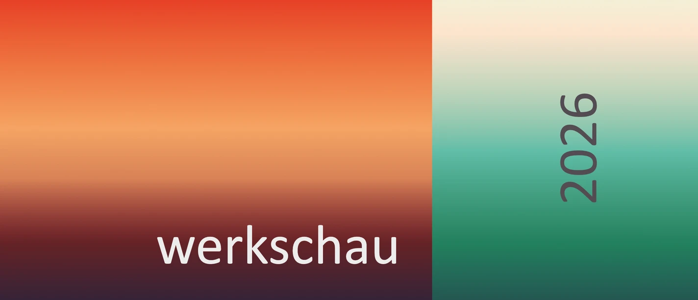 Werkschau VK Einbeck_1.jpg Grafik mit farbigen Verläufen in Orange und Grün sowie dem Schriftzug Werkschau 2026.