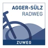 Markierungszeichen Zuweg Agger-Suelz Radweg Markierungszeichen Zuweg Agger-Suelz Radweg