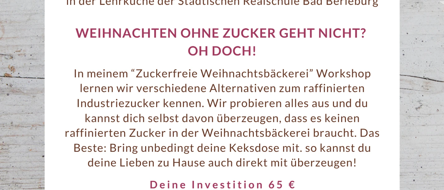 Zuckerfreie Weihnachtsbäckerei Zuckerfreie Weihnachtsbäckerei
