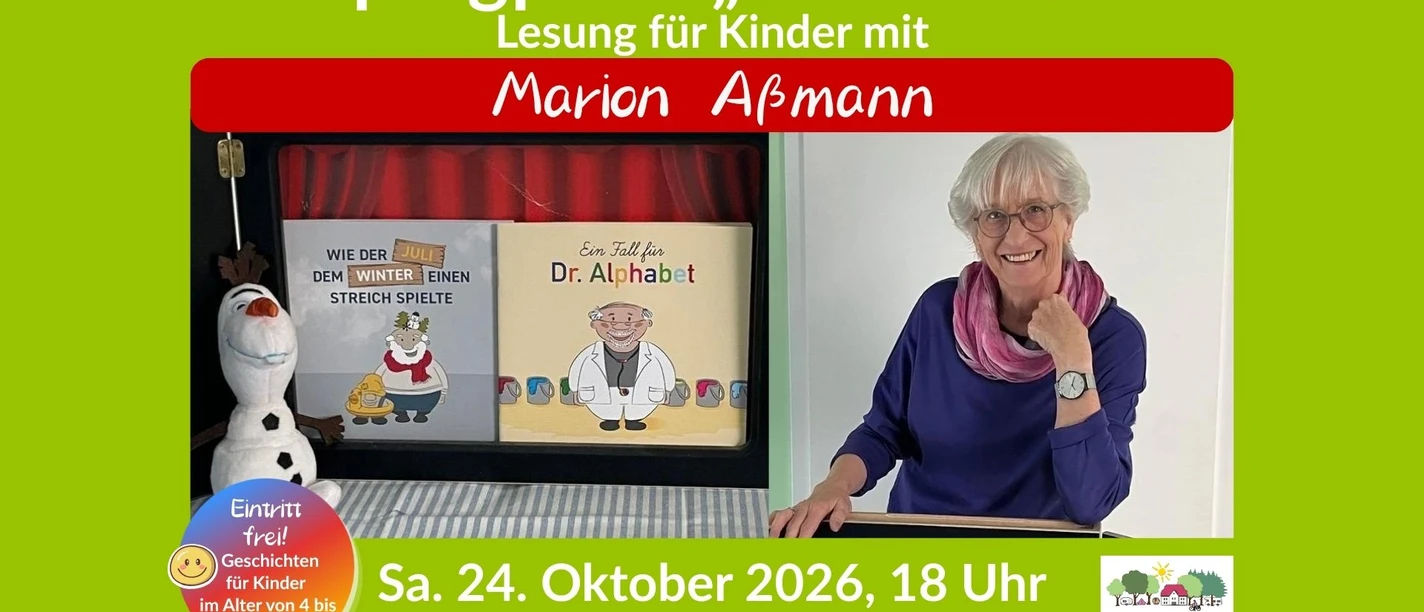 CAFurlbach_Veranstaltung_Lesung Marion Aßmann -2.jpg Marion Aßmann bei einer Kinderlesung auf dem Campingplatz Am Furlbach mit Buchillustrationen.
