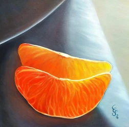 Kunstverein-Claudia-Simon-Mandarine.jpg Leuchtende Mandarine, kunstvoll gemalt