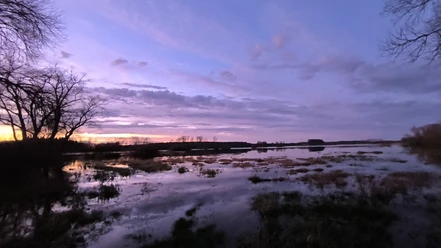Ausblick auf die Ostewiesen bei Sonnenuntergang Ausblick auf die Ostewiesen bei Sonnenuntergang