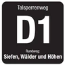Markierungszeichen Talsperrenweg D1 Markierungszeichen Talsperrenweg D1