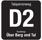 Markierungszeichen Talsperrenweg D2 Markierungszeichen Talsperrenweg D2