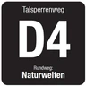 Markierungszeichen Talsperrenweg D4 Markierungszeichen Talsperrenweg D4