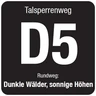 Markierungszeichen Talsperrenweg D5 Markierungszeichen Talsperrenweg D5
