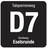 Markierungszeichen Talsperrenweg D7 Markierungszeichen Talsperrenweg D7