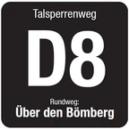 Markierungszeichen Talsperrenweg D8 Markierungszeichen Talsperrenweg D8