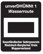 Markierungszeichen unverDHUENNT Wasserroute Markierungszeichen unverDHUENNT Wasserroute