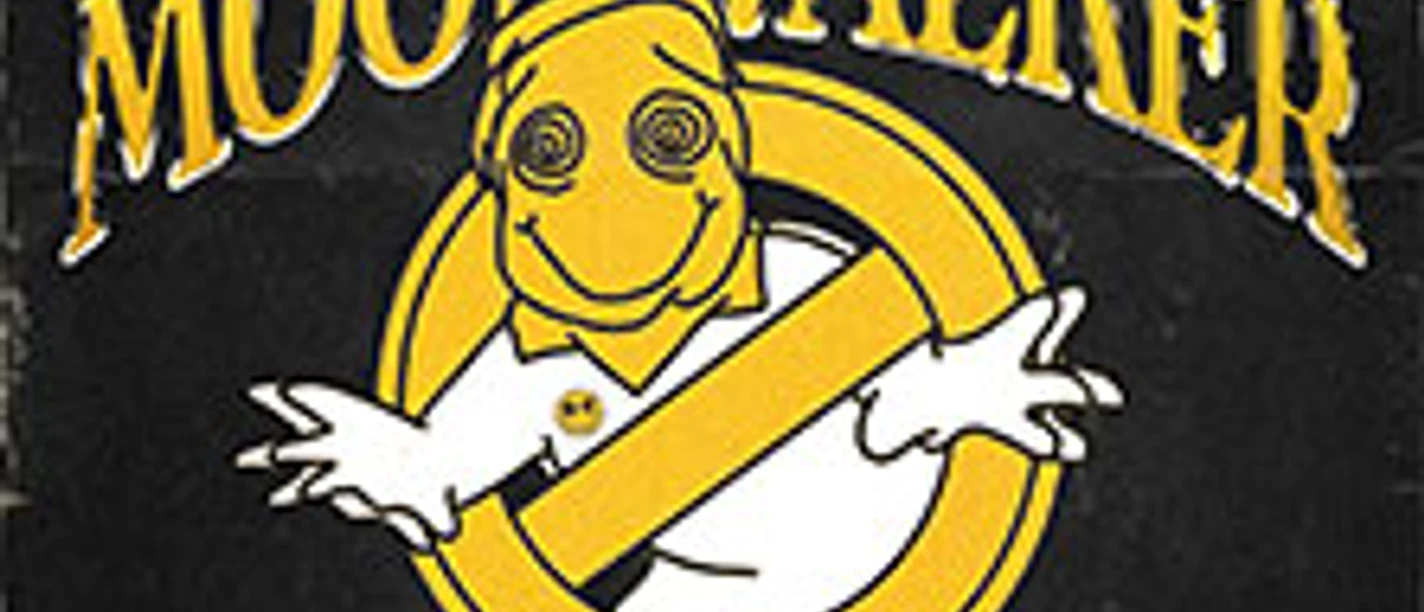 Gelbes Moonwalker-Tourmotiv mit Cartoonfigur und Schriftzug „Wasteland Country Tour“