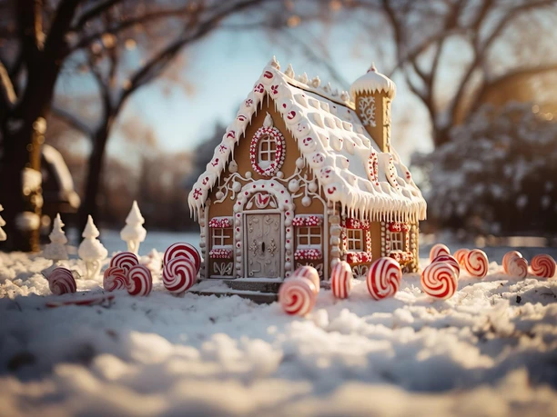 Gingerbread House | Sample image, AI-generated Gingerbread House | Sample image, AI-generated