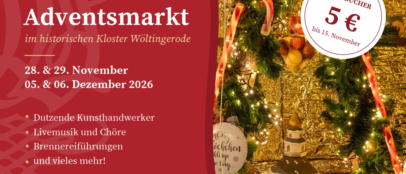 Adventsmarkt im Kloster Wöltingerode 2026 Adventsmarkt im Kloster Wöltingerode 2026