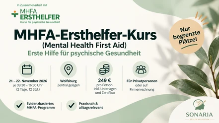 Ersthelfer-Kurs für psychische Gesundheit - Mental Health First Aid (MHFA)