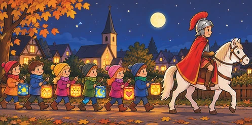 Laternenumzug mit Sankt Martin