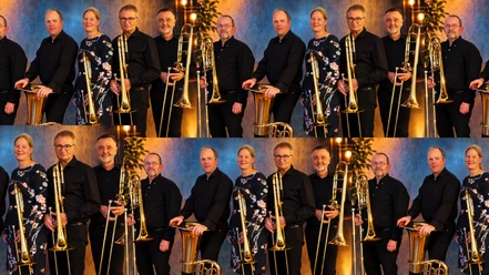 blech_Veranstaltungskalender_Einbeck.jpg Musikerinnen und Musiker des Blechbläserensembles mit ihren Instrumenten.
