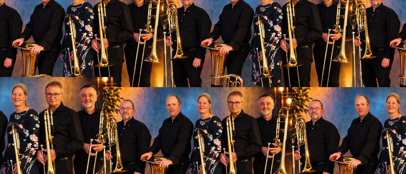 blech_Veranstaltungskalender_Einbeck.jpg Musikerinnen und Musiker des Blechbläserensembles mit ihren Instrumenten.
