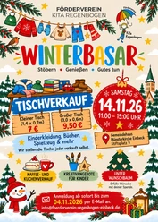 Winter Bazaar.jpg Illustrated poster for the winter bazaar featuring children's clothing, toys, and a snowman.