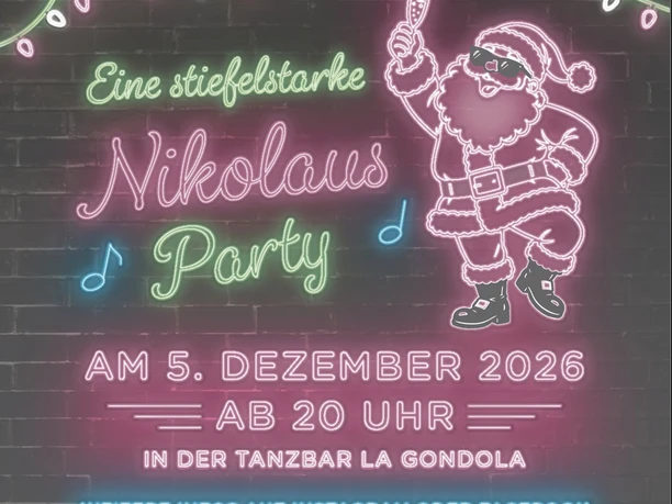 05.12.2026_Rotenburg_Göbels Hotel Rodenberg_Tanzbar La Gondola_Nikolaus Party_Plakat_CCBYSA 05.12.2026_Rotenburg_Göbels Hotel Rodenberg_Tanzbar La Gondola_Nikolaus Party_Plakat_CCBYSA