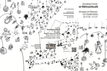 Weihnachtscafé Krentz Plakat Weihnachts-Kunstcafé Atelier C. Krentz
