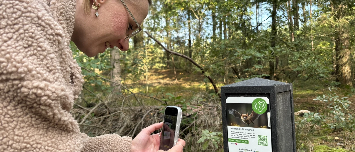 Per QR-Code oder Telefon tauchen Interessierte in Geschichten oder Dialoge ab..JPEG Per QR-Code oder Telefon tauchen Interessierte in Geschichten oder Dialoge ab..JPEG
