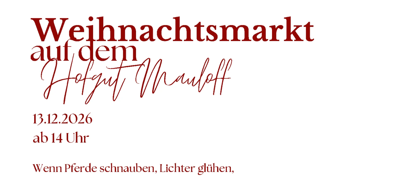 Flyer Weihnachtsmarkt Hofgut Mauloff 2026 Flyer Weihnachtsmarkt Hofgut Mauloff 2026