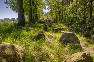 Großsteingräber und Steinreihe bei Hekese