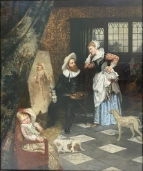 Julia Schily-Koppers, Der Maler im Patrizierhaus, 1889. Sammlung der Stadt Borken
