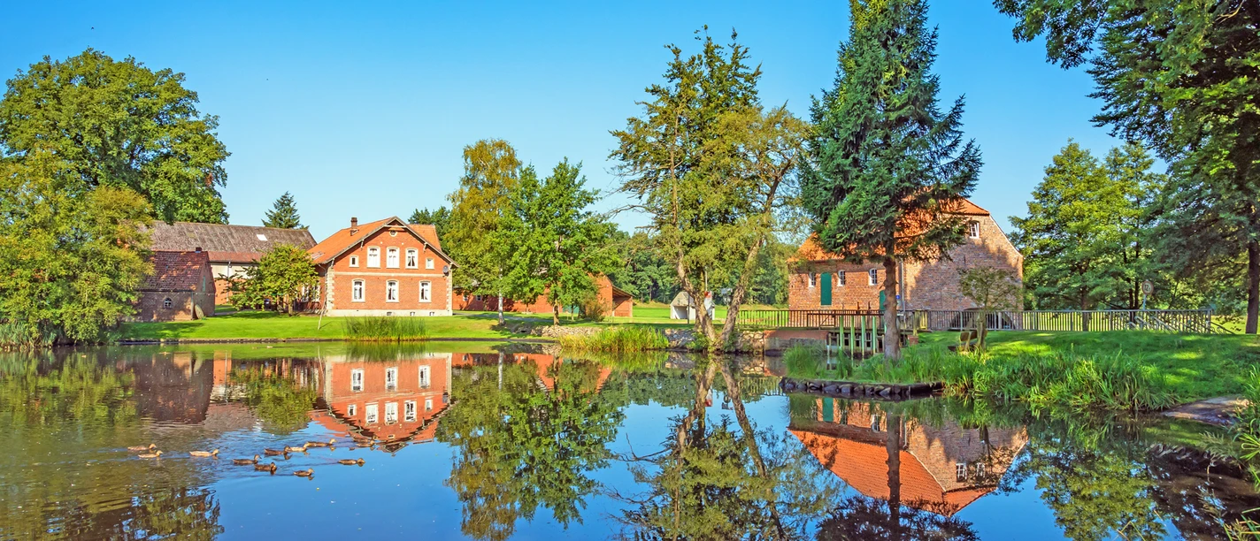 Wassermühle Bademühlen mit Mühlenteich Wassermühle Bademühlen mit Mühlenteich