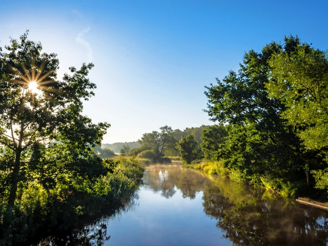 Die Wümme im morgendlichen Glanz der Sonne Die Wümme im morgendlichen Glanz der SonneThe Wümme in the morning glow of the sunWümme i morgensolens skærDe Wümme in de ochtendgloed van de zon