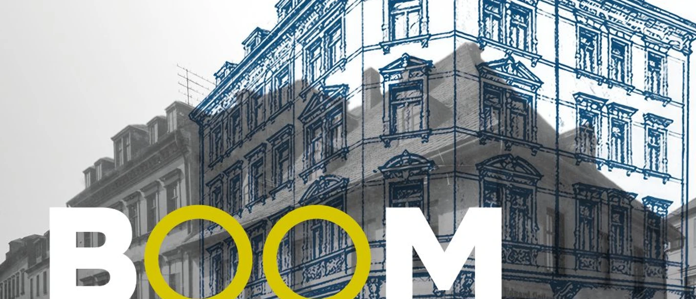 BOOMTOWN-Ausstellungsplakat BOOMTOWN-Ausstellungsplakat