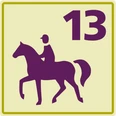 Die Wegkennzeichnung der Reittour 13 Die Wegkennzeichnung der Reittour 13