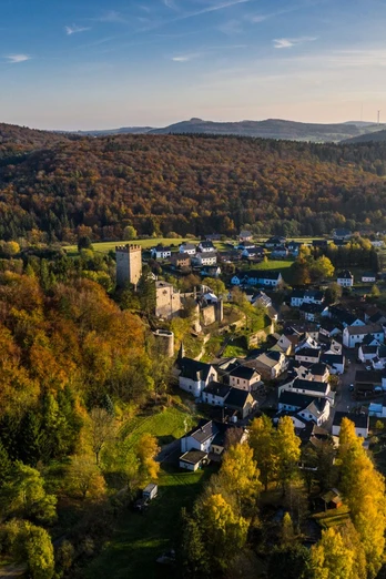 Blick auf Kerpen in der Eifel