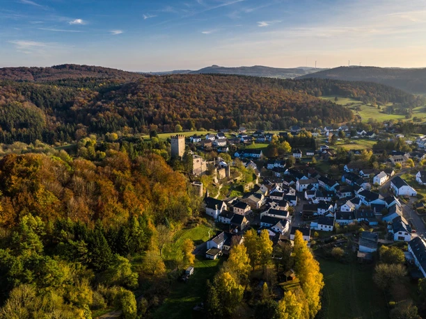 Blick auf Kerpen in der Eifel