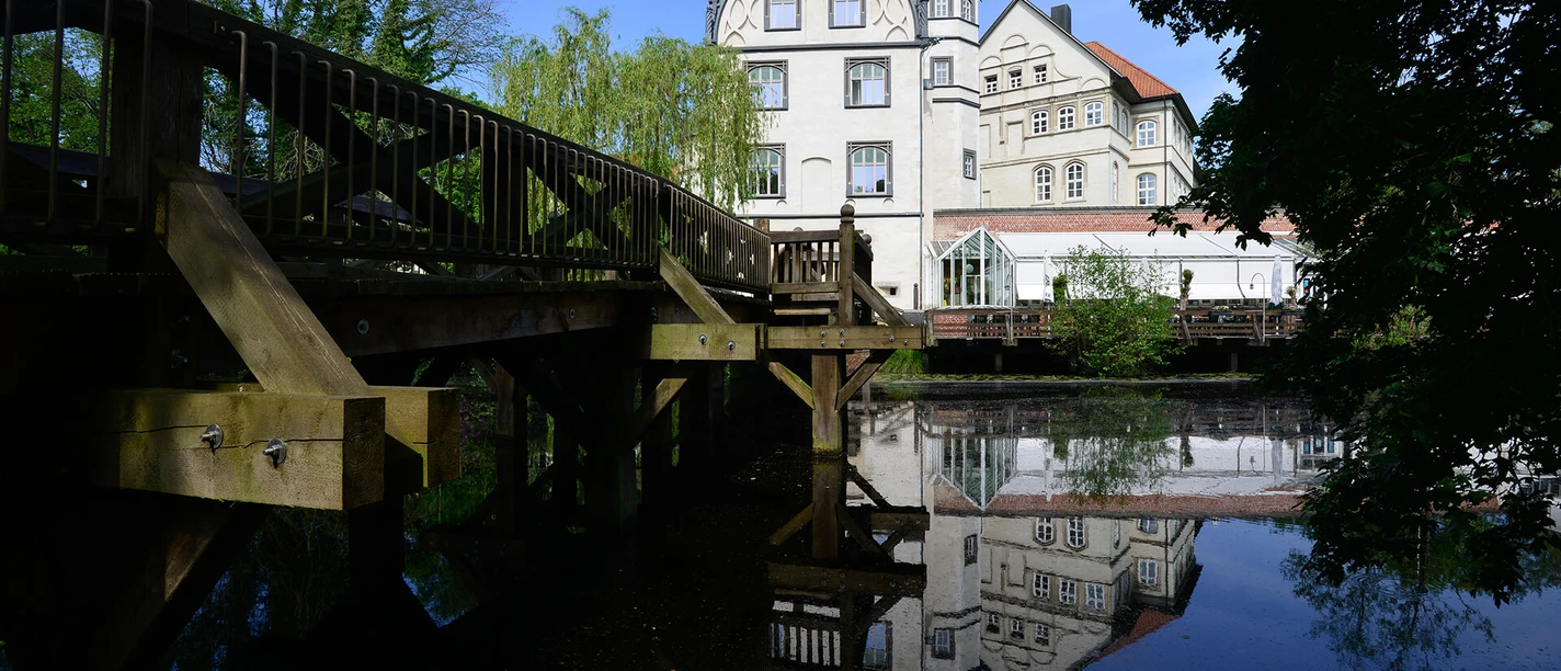 Blick auf das Gifhorner Schloss Blick auf das Gifhorner Schloss mit Schlossgraben