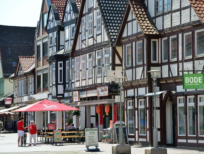 Gifhorner Altstadt Gifhorner Altstadt mit FachwerkhäusernGifhorn old town with half-timbered housesGifhorns gamle bydel med bindingsværkshuseGifhorn oude stad met vakwerkhuizen