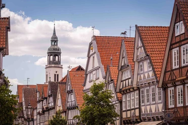The Zöllnerstraße in the old town of Celle The Zöllnerstraße in the old town of Celle