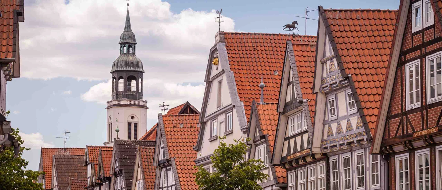 The Zöllnerstraße in the old town of Celle The Zöllnerstraße in the old town of Celle