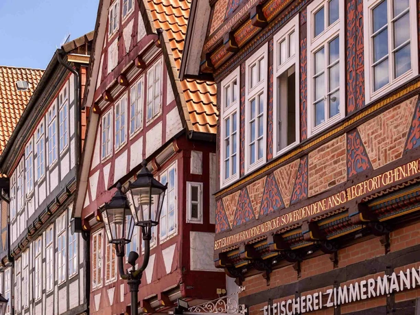 Fachwerkhäuser auf der Stechbahn Romantische Fachwerkhäuser auf der Stechbahn in Celle