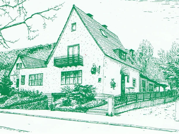 landhausschuster-hausansicht Künstlerische Ansicht des Landhaus Schuster