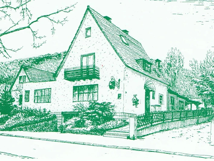 landhausschuster-hausansicht Künstlerische Ansicht des Landhaus Schuster