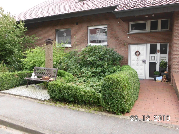 fewo-hausboemelburg-hausansicht Eingang des Hauses von Außen