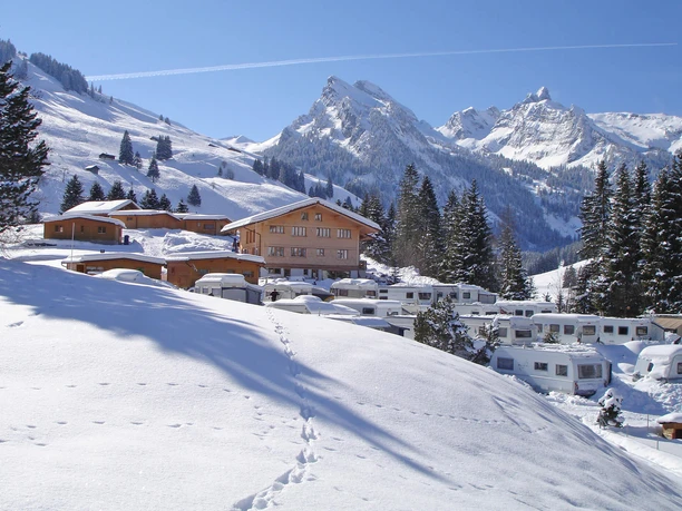 Camping Eggmatte in winter