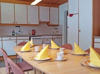 Kitchen with dining table