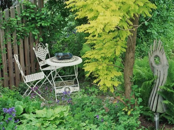 Zithoek in de tuin