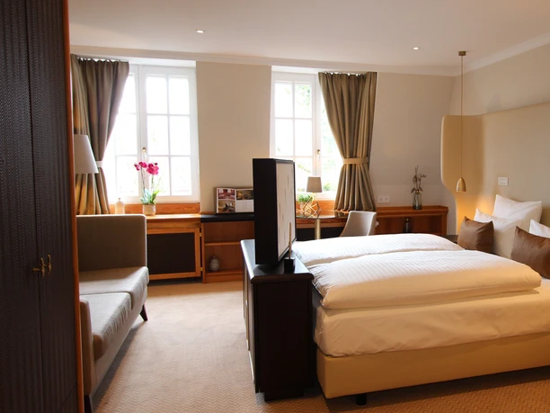 Ein "Boutiquezimmer" im Landhaus Wachtelhof Een "boetiekkamer" bij Landhaus Wachtelhof