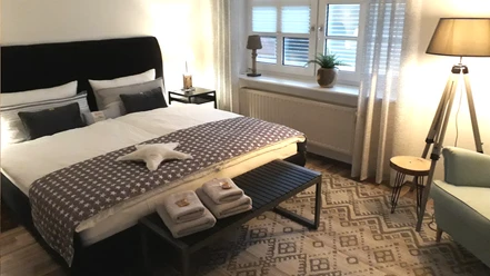 A cozy guest room in the Alte Tischlerei
